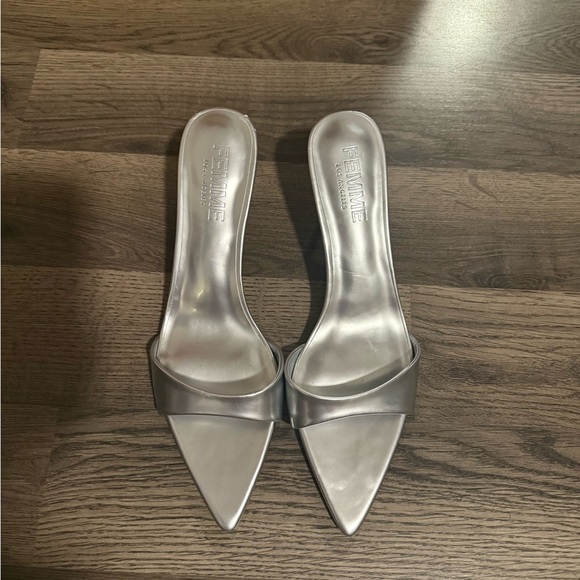 La Femme Shoes - La Femme Silver Heels